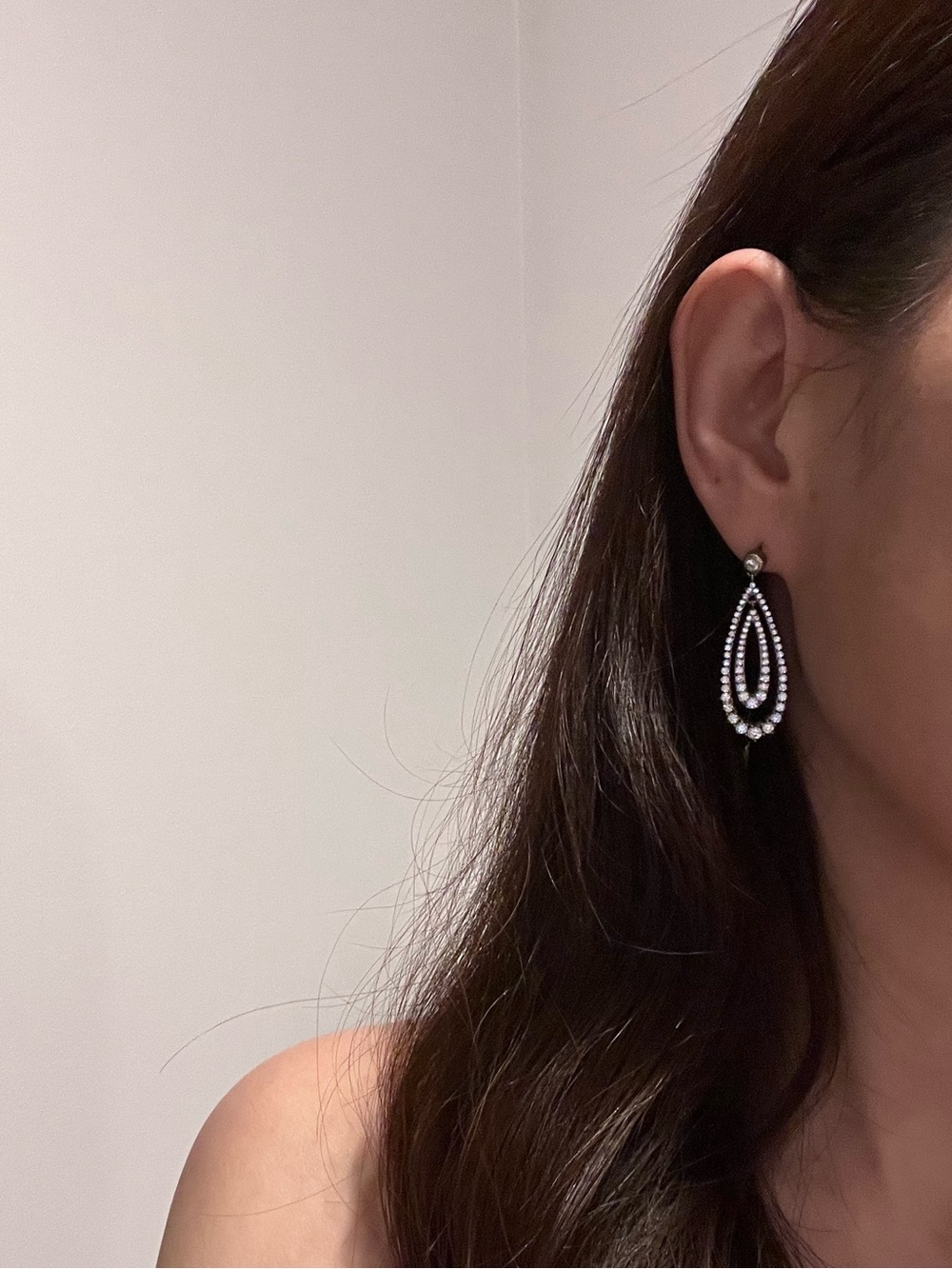 NEW Diamonique Diamond Chandelier Drop Earrings
